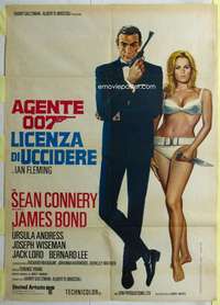 k377 DR NO Italian one-panel movie poster R70s Sean Connery as James Bond!
