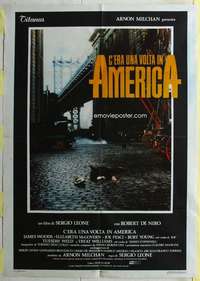 k454 ONCE UPON A TIME IN AMERICA Italian one-panel movie poster '84 Leone