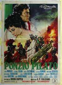 k458 PONTIUS PILATE Italian one-panel movie poster '61 Jean Marais, Rene art