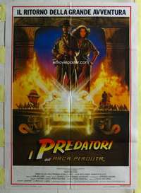 k463 RAIDERS OF THE LOST ARK Italian one-panel movie poster 1981 Harrison Ford