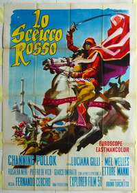 k433 LO SCEICCO ROSSO Italian one-panel movie poster '62 The Red Sheik!
