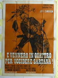 k389 FOUR CAME TO KILL SARTANA Italian one-panel movie poster '69 spaghetti!