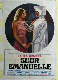 k475 SISTER EMANUELLE Italian one-panel movie poster '78 sexy Laura Gemser!
