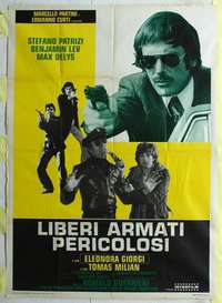 k509 YOUNG VIOLENT DANGEROUS Italian one-panel movie poster '76 Guerrieri