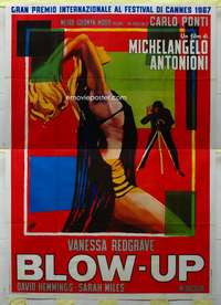 k264 BLOWUP Italian 2p movie poster '67 Michelangelo Antonioni, sexy!