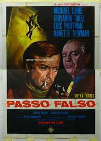 k275 DEADFALL Italian two-panel movie poster '68 Michael Caine, Vistim art!