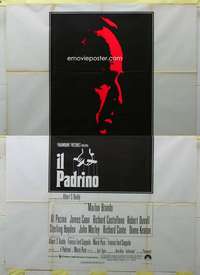 k291 GODFATHER Italian two-panel movie poster '72 Francis Ford Coppola