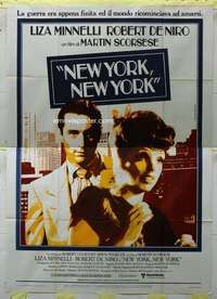 k308 NEW YORK NEW YORK Italian two-panel movie poster '77 Robert De Niro