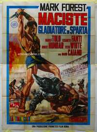 k324 TERROR OF ROME AGAINST THE SON OF HERCULES Italian two-panel movie poster '64