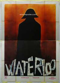 k330 WATERLOO Italian two-panel movie poster '70 Rod Steiger as Napoleon!