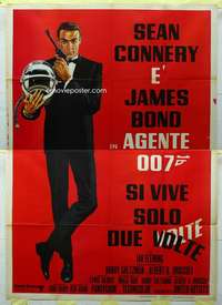 k335 YOU ONLY LIVE TWICE Italian two-panel movie poster R70s Sean Connery