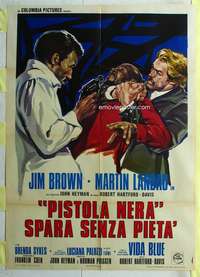k353 BLACK GUNN Italian one-panel movie poster '72 Jim Brown, Martin Landau