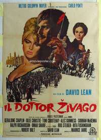 k376 DOCTOR ZHIVAGO Italian one-panel movie poster '65 David Lean epic!