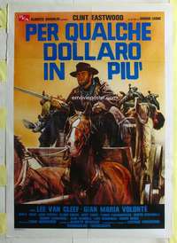 k387 FOR A FEW DOLLARS MORE Italian one-panel movie poster R80s Eastwood