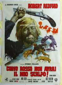 k417 JEREMIAH JOHNSON Italian one-panel movie poster '72 Robert Redford