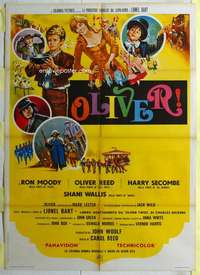 k453 OLIVER Italian one-panel movie poster '69 Charles Dickens, Mark Lester