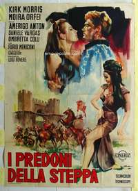 k492 TERROR OF THE STEPPES Italian one-panel movie poster '64 Kirk Morris