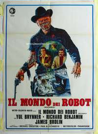 k505 WESTWORLD Italian one-panel movie poster '73 Yul Brynner, James Brolin