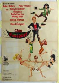 k506 WHAT'S NEW PUSSYCAT Italian one-panel movie poster '65 Woody Allen