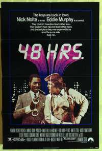 p008 48 HOURS one-sheet movie poster '82 Nick Nolte, Eddie Murphy classic!