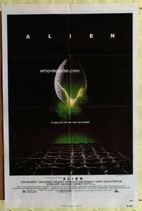 p023 ALIEN one-sheet movie poster '79 Ridley Scott sci-fi classic!