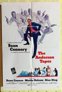 p033 ANDERSON TAPES one-sheet movie poster '71 Sean Connery, Cannon
