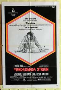 p034 ANDROMEDA STRAIN one-sheet movie poster '71 Michael Crichton, Wise