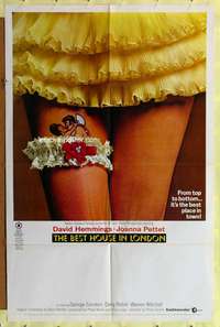p077 BEST HOUSE IN LONDON one-sheet movie poster '69 sexy cathouse!