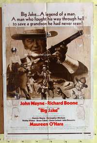 p085 BIG JAKE style B one-sheet movie poster '71 John Wayne, Richard Boone