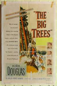 p088 BIG TREES one-sheet movie poster '52 Kirk Douglas, Eve Miller