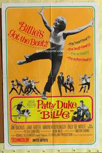 p089 BILLIE style A one-sheet movie poster '65 Patty Duke, Backus, Greer