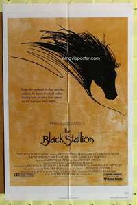 p098 BLACK STALLION one-sheet movie poster '79 great horse artwork!