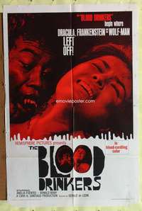 p104 BLOOD DRINKERS one-sheet movie poster '66 wild Filipino vampire horror!