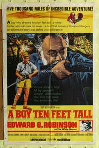 p120 BOY TEN FEET TALL one-sheet movie poster '65 Edward G. Robinson