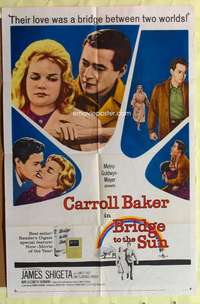p128 BRIDGE TO THE SUN one-sheet movie poster '61 Shigeta, Carroll Baker