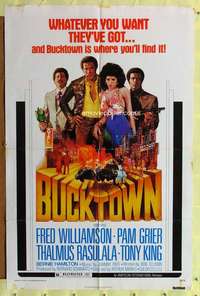 p132 BUCKTOWN one-sheet movie poster '75 Pam Grier, Fred Williamson