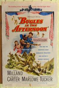 p133 BUGLES IN THE AFTERNOON one-sheet movie poster '52 Ray Milland