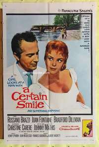 p146 CERTAIN SMILE one-sheet movie poster '58 Rossano Brazzi,Joan Fontaine