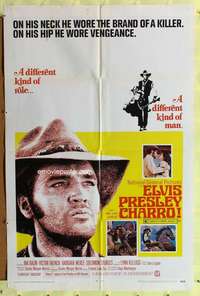p152 CHARRO one-sheet movie poster '69 a different kind of Elvis Presley!