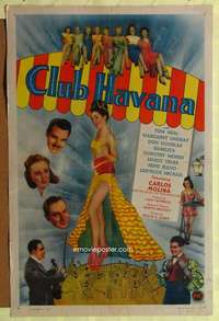 p162 CLUB HAVANA one-sheet movie poster '45 Tom Neal & sexy senorita!