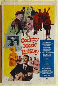 p178 COUNTRY MUSIC HOLIDAY one-sheet movie poster '58 Zsa Zsa Gabor