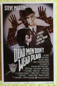p221 DEAD MEN DON'T WEAR PLAID one-sheet movie poster '82 Steve Martin