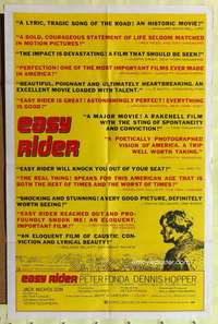 p266 EASY RIDER style B one-sheet movie poster '69 Peter Fonda, Dennis Hopper