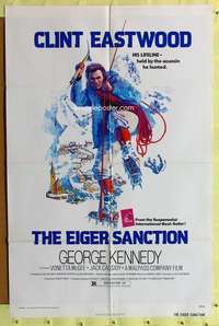 p271 EIGER SANCTION one-sheet movie poster '75 Eastwood, mountain climbing