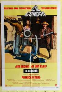 p273 EL CONDOR style B one-sheet movie poster '70 Jim Brown, Lee Van Cleef
