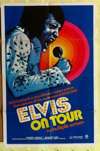 p277 ELVIS ON TOUR one-sheet movie poster '72 classic Elvis Presley image!