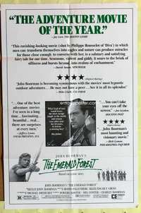 p278 EMERALD FOREST one-sheet movie poster '85 John Boorman, true story!