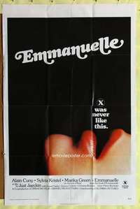 p279 EMMANUELLE one-sheet movie poster '75 very sexy Sylvia Kristel!