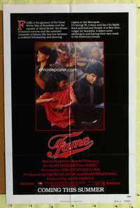 p293 FAME advance one-sheet movie poster '80 Alan Parker, Irene Cara