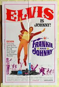 p325 FRANKIE & JOHNNY one-sheet movie poster '66 Elvis Presley